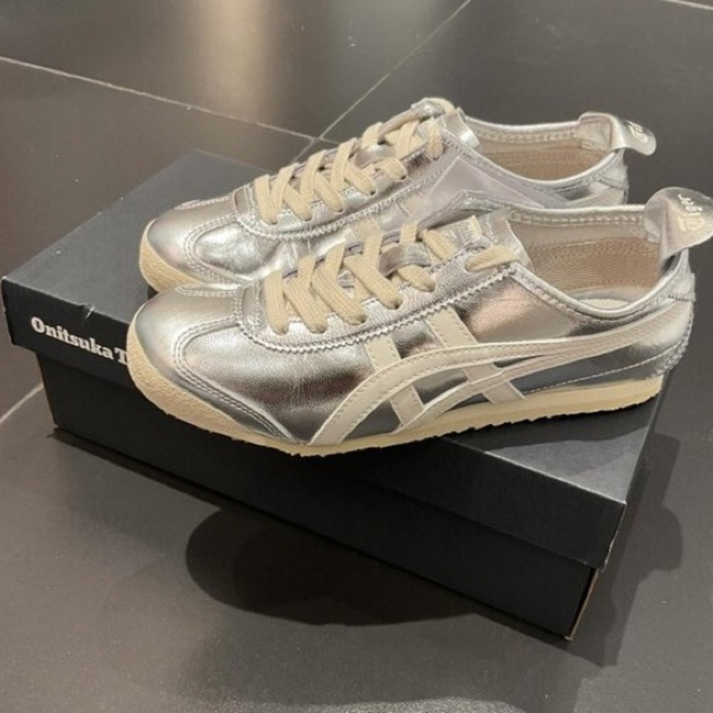 Onitsuka Tiger casual shoes silver women's casual shoes